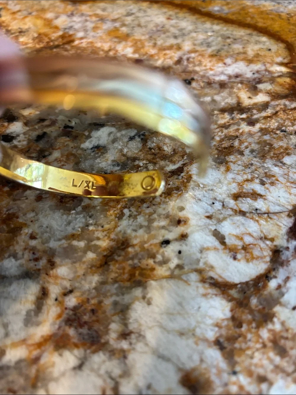 Vintage Three Tone Magnetic Cuff Bracelet - Gold & Silver&Copper L/XL